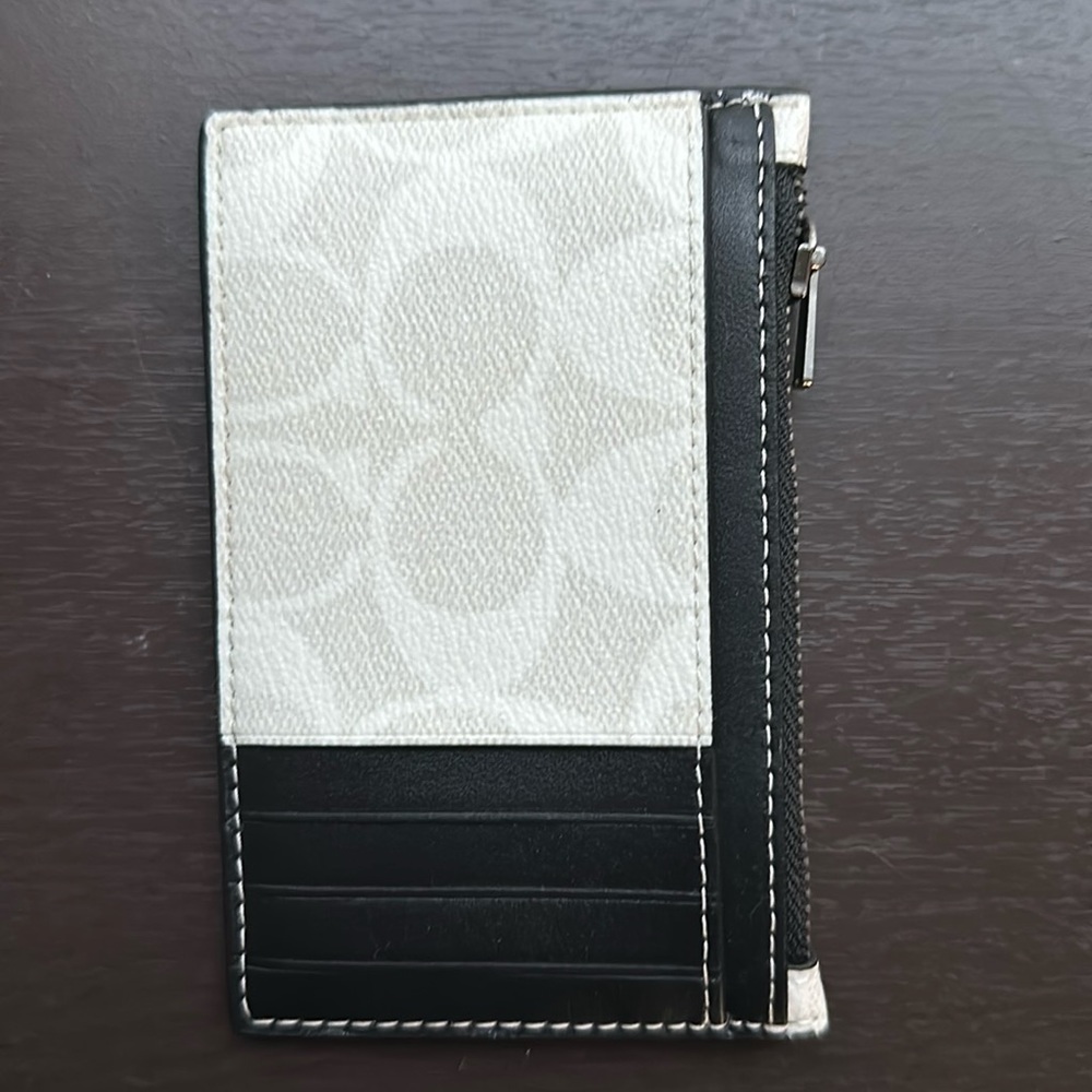 Coach Mens Zip Card Case In Signature Canvas